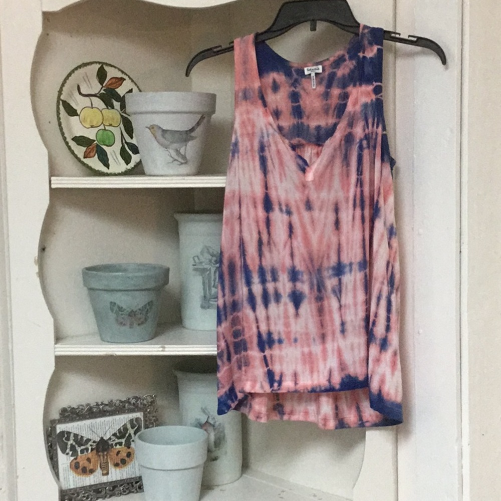 Splendid Tied Dyed Flowy Tank Top